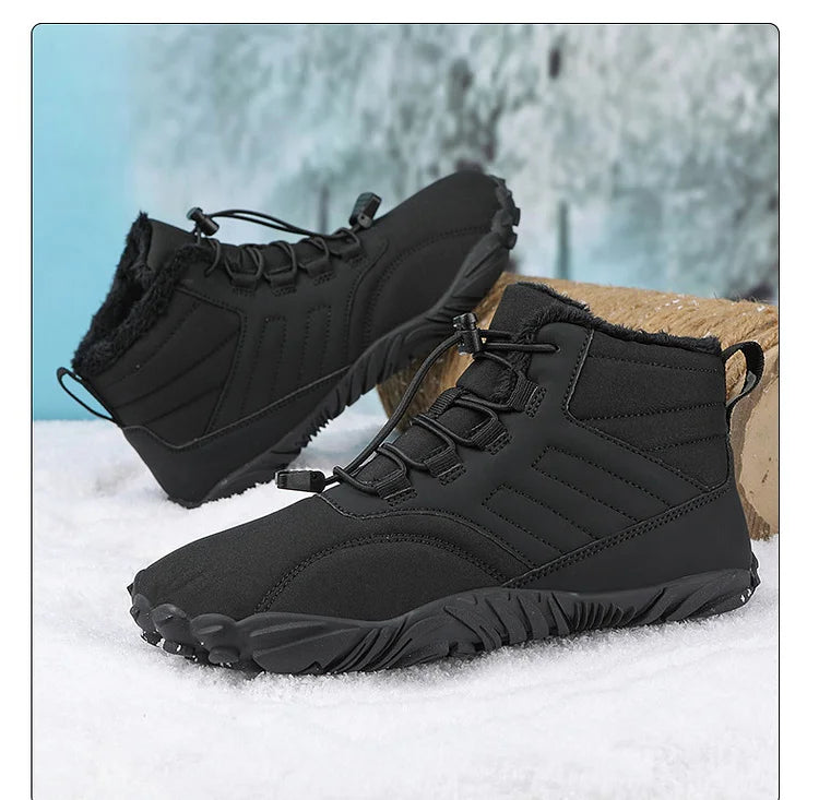 Winter Plüsch Warm Wasserdicht Anti-Rutsch Barfuß Schuhe Outdoor Wandern Sneakers