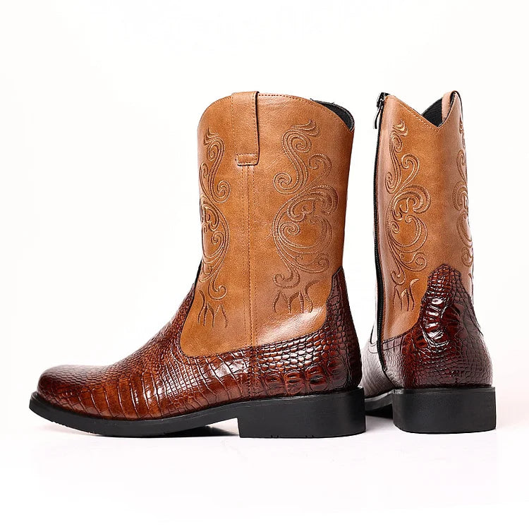 Vintage Schlangenleder Cowboystiefel für Herren