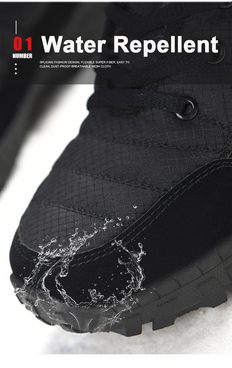 Herren Winterstiefel mit Fell bis zur Mitte der Wade
