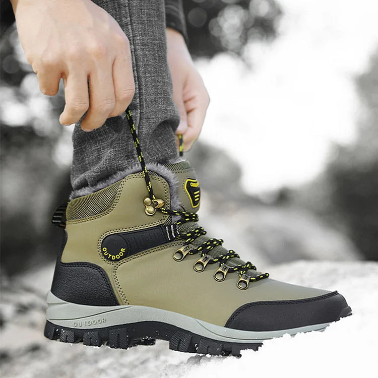 Orthopädische Herren Winter Outdoor Sports Schnürstiefel Wanderschneestiefel