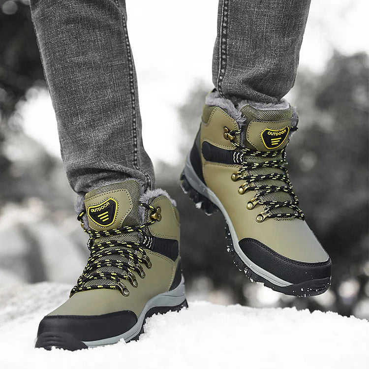 Orthopädische Herren Winter Outdoor Sports Schnürstiefel Wanderschneestiefel
