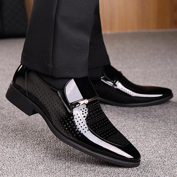 Herren Mikrofaser Leder Loch Atmungsaktive Freizeitschuhe für formelle Anlässe