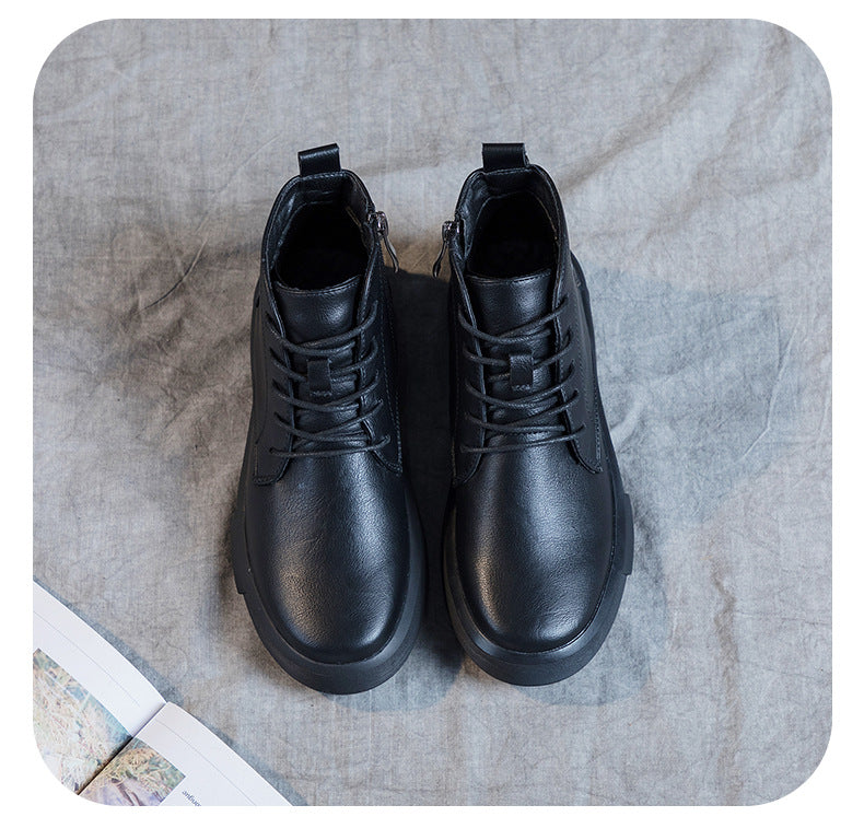 Damen Arch Supportor Leder Stiefeletten Warme Femme Kurze Stiefel Wasserdichte Schuhe