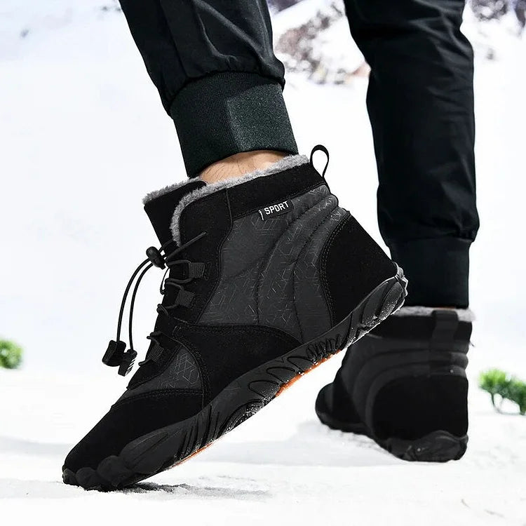 Barfußschuhe Winter wasserdichte Trailrunning-Schuhe warm gefütterte Winterschuhe