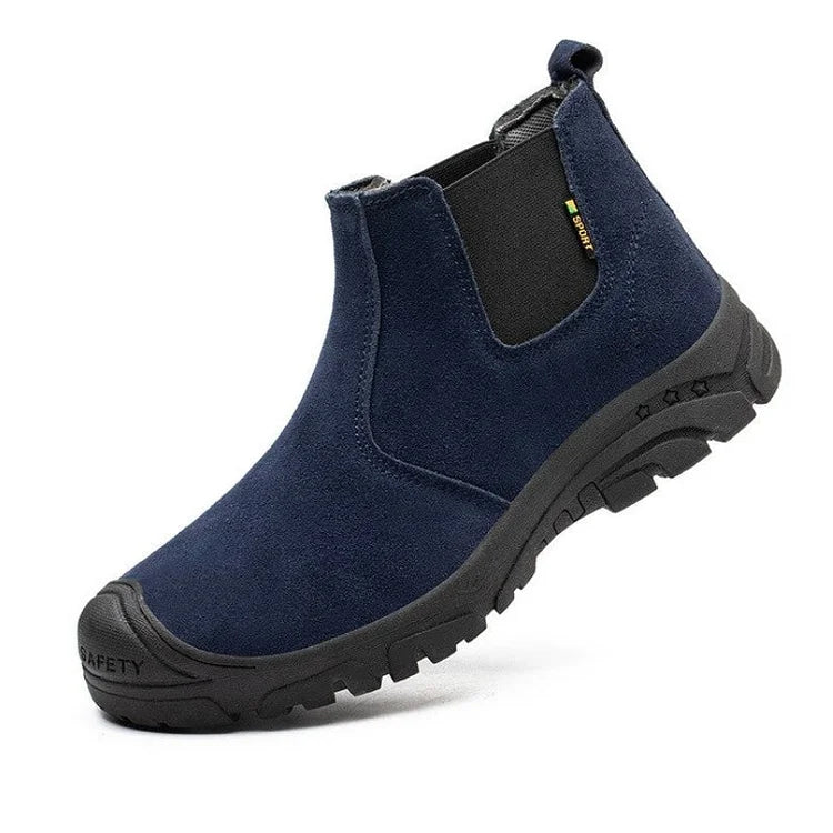 Anti-Smashing Herren Arbeitsstiefeletten Wildleder Stahlkappe Orthopädische Schuhe