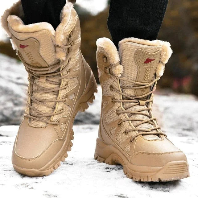 Verdickte Samt-High-Top-Wanderschneestiefel
