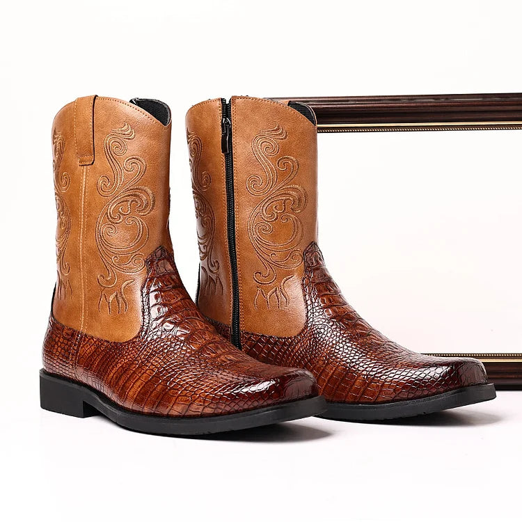 Vintage Schlangenleder Cowboystiefel für Herren