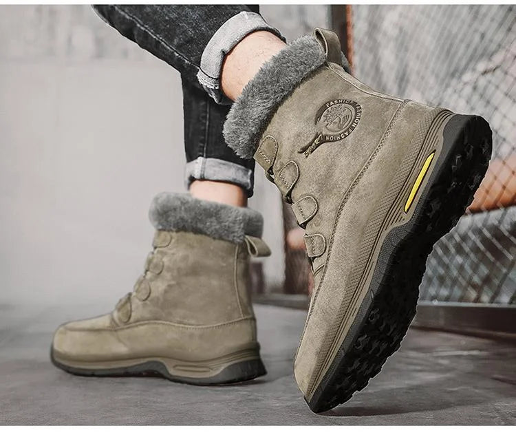 Herren-Schneestiefel warm wasserdicht rutschfest Wanderschuhe
