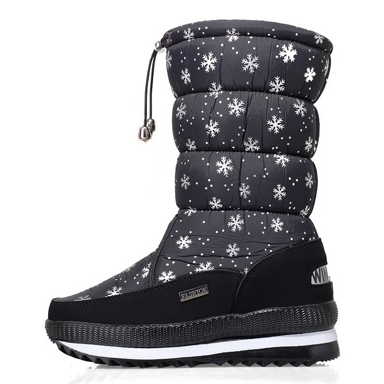 Rutschfeste knöchelhohe Schneestiefeletten aus Kunstpelz warme Stiefel bis zur Wade