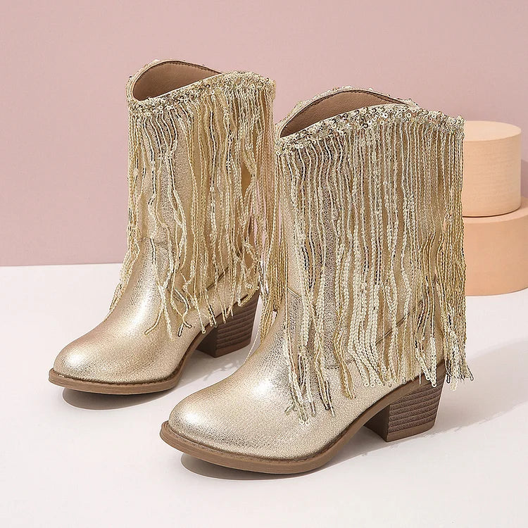 Westernstiefel mit Fransen