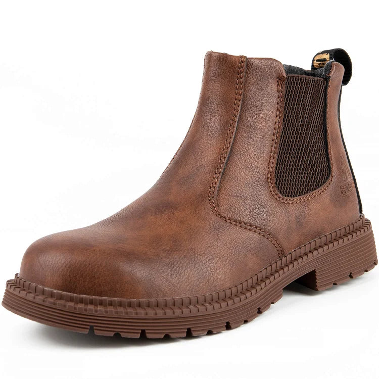 Wasserdichte Slip-On-Stiefel mit Stahlkappe