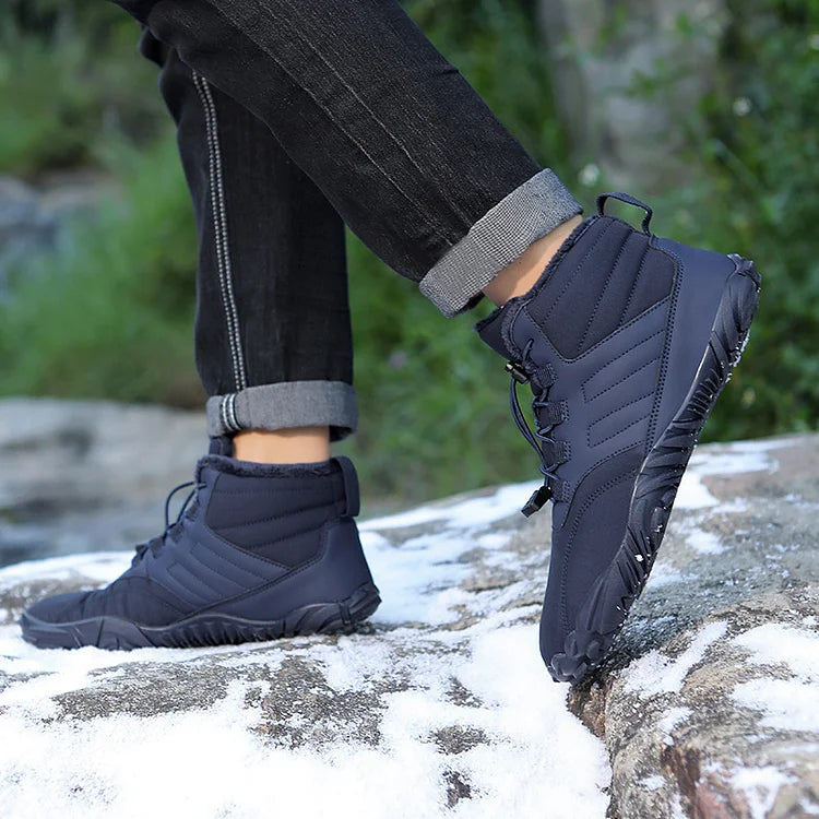 Winter Plüsch Warm Wasserdicht Anti-Rutsch Barfuß Schuhe Outdoor Wandern Sneakers