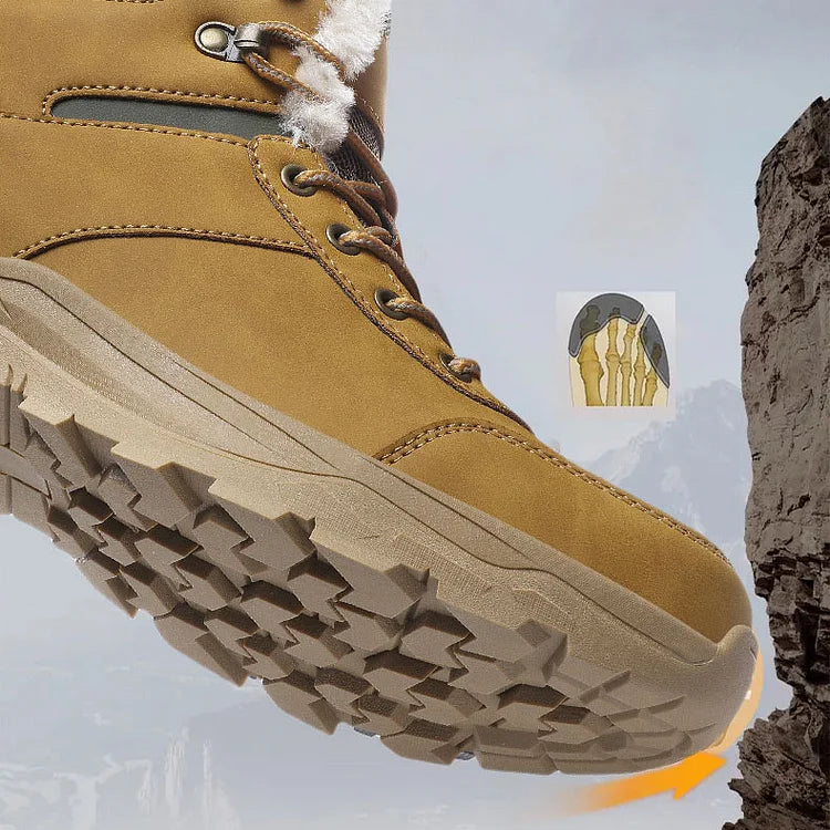 Wasserdichte Winterstiefel mit Fleecefutter und dicken High-Top-Schneestiefeln für Herren