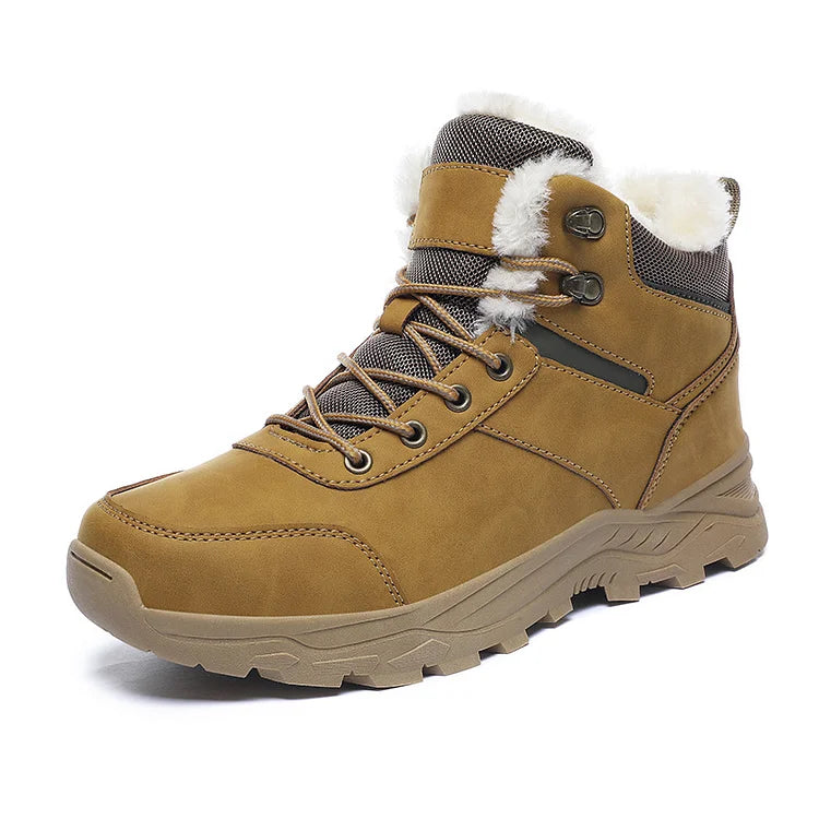 Wasserdichte Winterstiefel mit Fleecefutter und dicken High-Top-Schneestiefeln für Herren
