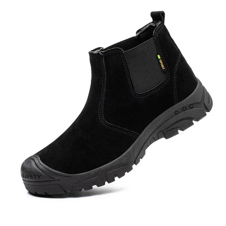 Anti-Smashing Herren Arbeitsstiefeletten Wildleder Stahlkappe Orthopädische Schuhe