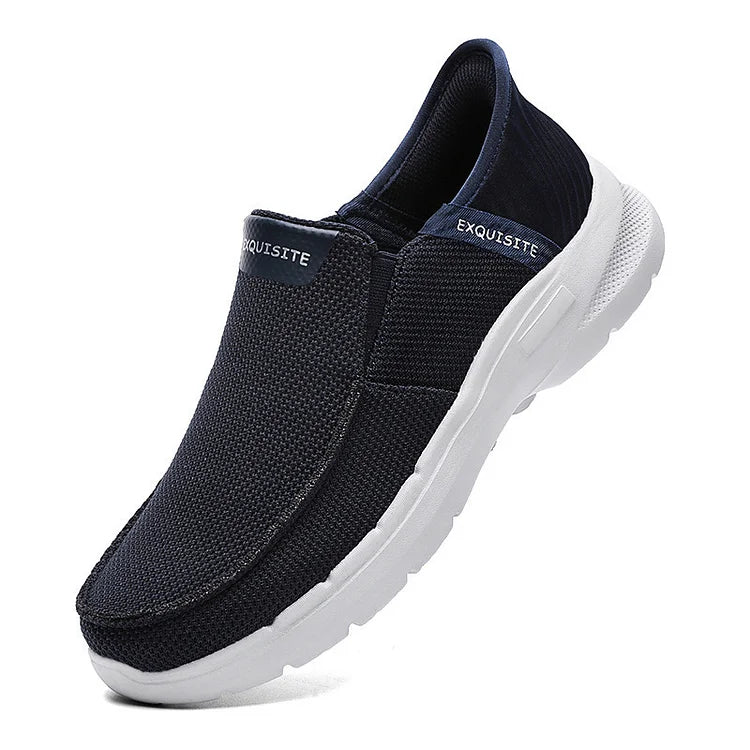 Step Ease Slip-On Wanderschuhe Canvas-Loafer