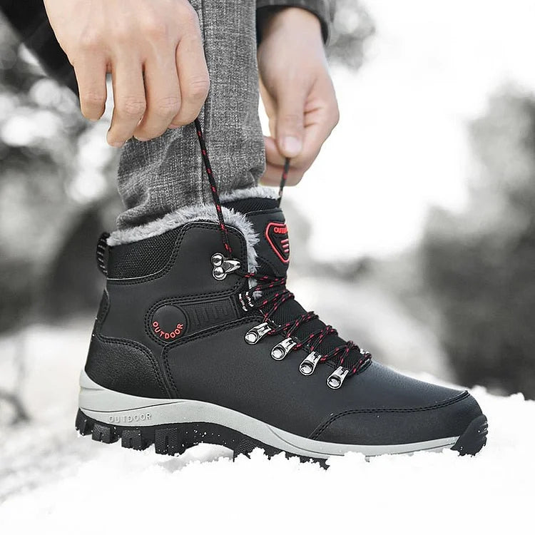 Orthopädische Herren Winter Outdoor Sports Schnürstiefel Wanderschneestiefel