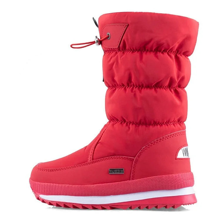 Rutschfeste knöchelhohe Schneestiefeletten aus Kunstpelz warme Stiefel bis zur Wade