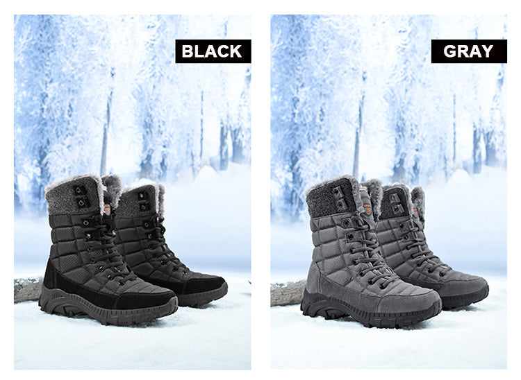 Herren Winterstiefel mit Fell bis zur Mitte der Wade