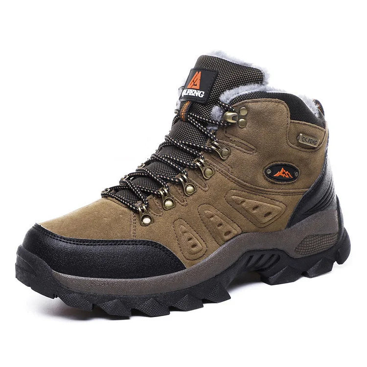 Warme rutschfeste High-Top-Wanderschuhe für den Winter im Freien mit dicker Sohle