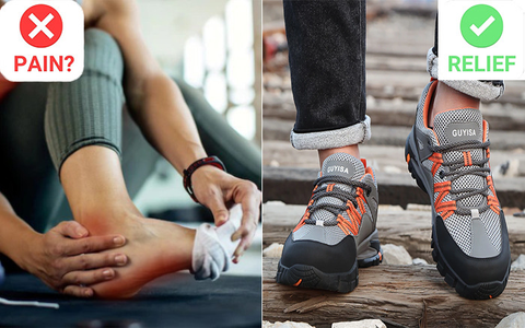Orthopädische Schuhe Männer Stahlkappe Spitze