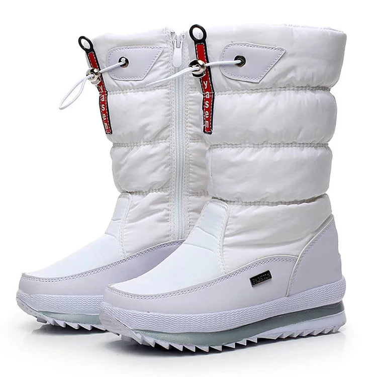 Rutschfeste knöchelhohe Schneestiefeletten aus Kunstpelz warme Stiefel bis zur Wade