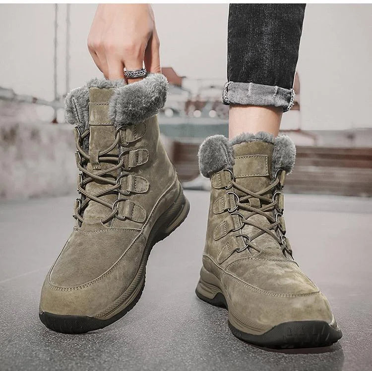 Herren-Schneestiefel warm wasserdicht rutschfest Wanderschuhe