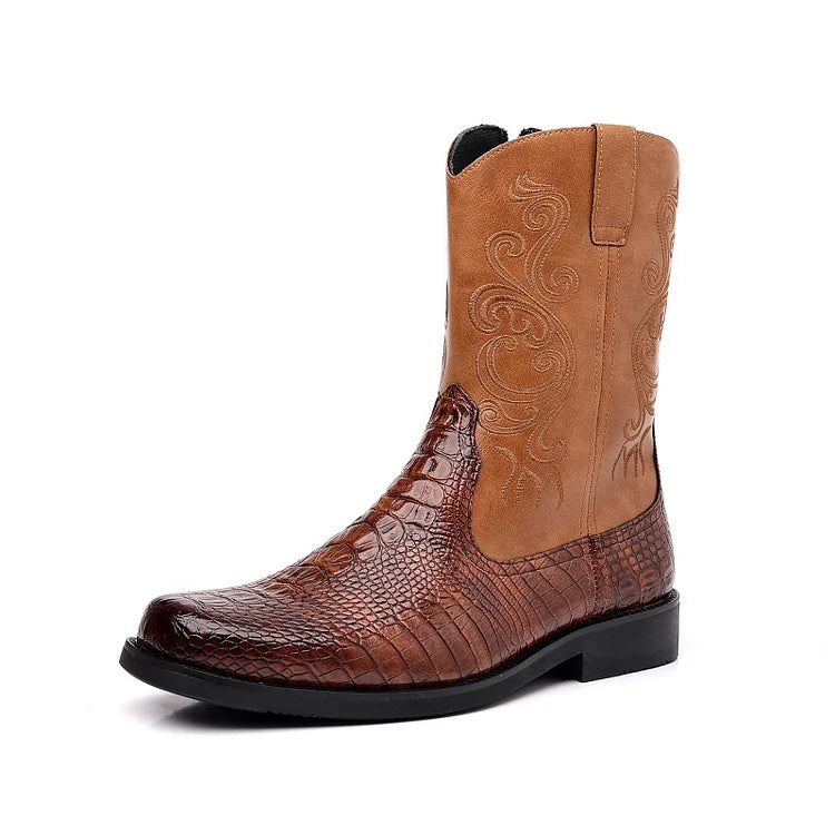 Vintage Schlangenleder Cowboystiefel für Herren