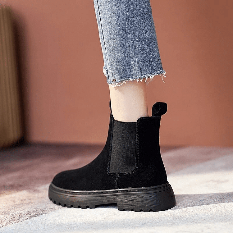 Orthopädische Stiefeletten für Damen mit dicker Sohle