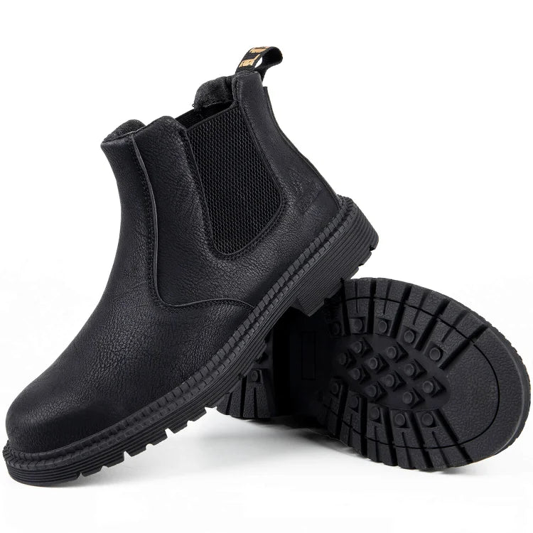 Wasserdichte Slip-On-Stiefel mit Stahlkappe