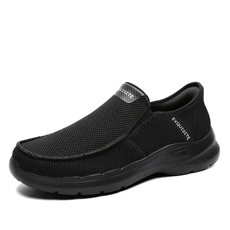 Step Ease Slip-On Wanderschuhe Canvas-Loafer