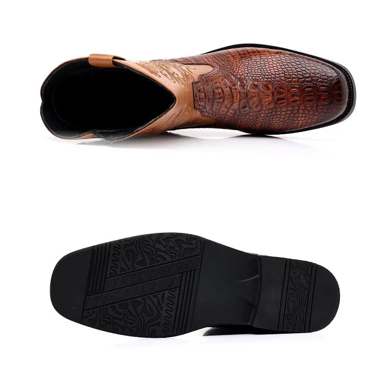 Vintage Schlangenleder Cowboystiefel für Herren