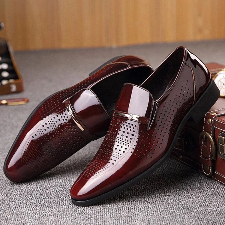 Herren Mikrofaser Leder Loch Atmungsaktive Freizeitschuhe für formelle Anlässe