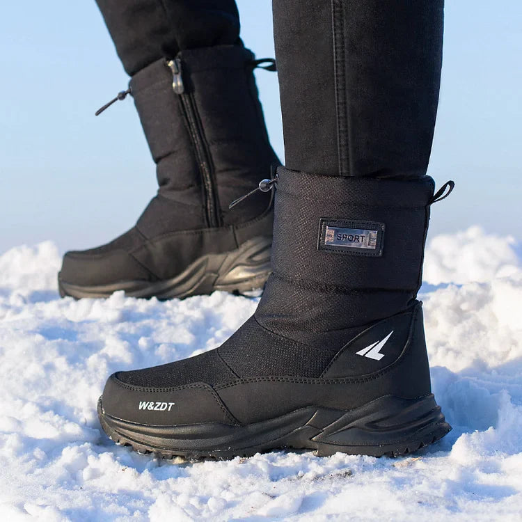 Verdickte warme wasserdichte rutschfeste High-Top-Schneestiefel für Herren im Winter