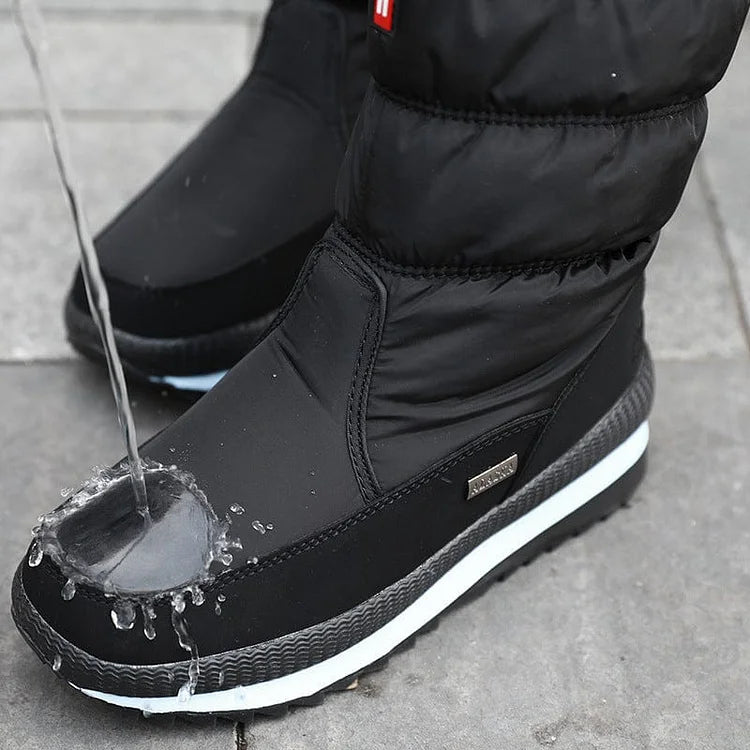 Rutschfeste knöchelhohe Schneestiefeletten aus Kunstpelz warme Stiefel bis zur Wade