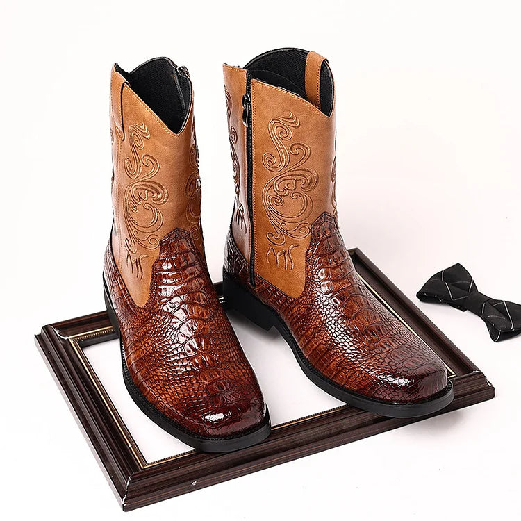 Vintage Schlangenleder Cowboystiefel für Herren
