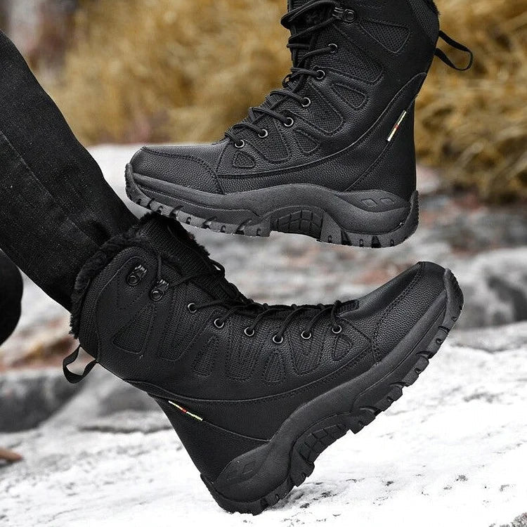 Verdickte Samt-High-Top-Wanderschneestiefel