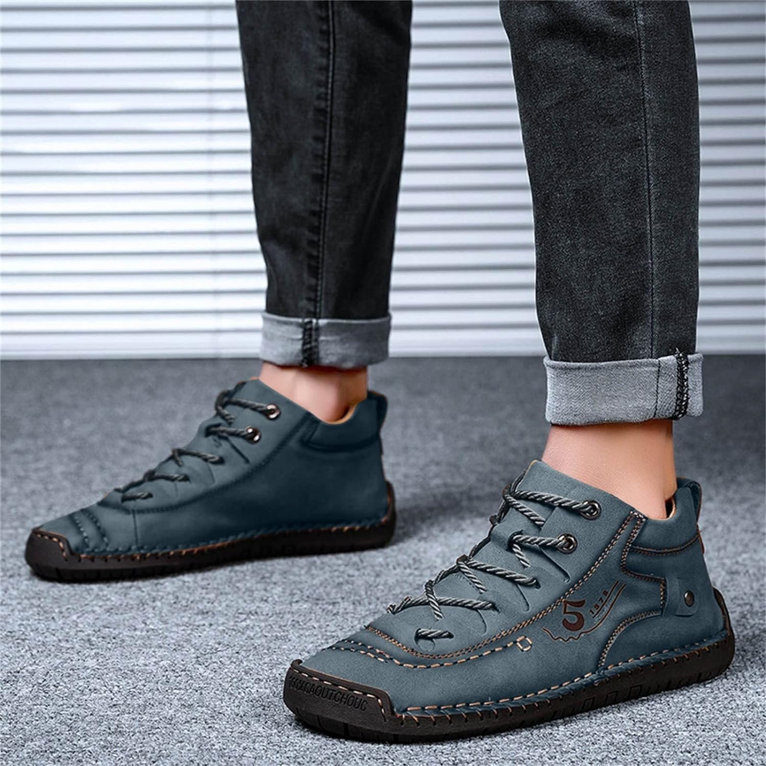 Dacomfy Herren Freizeitschuhe Slip-On Loafers Knöchel