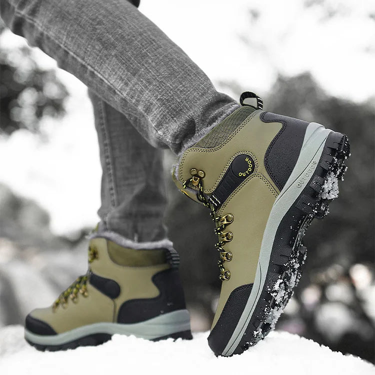 Orthopädische Herren Winter Outdoor Sports Schnürstiefel Wanderschneestiefel