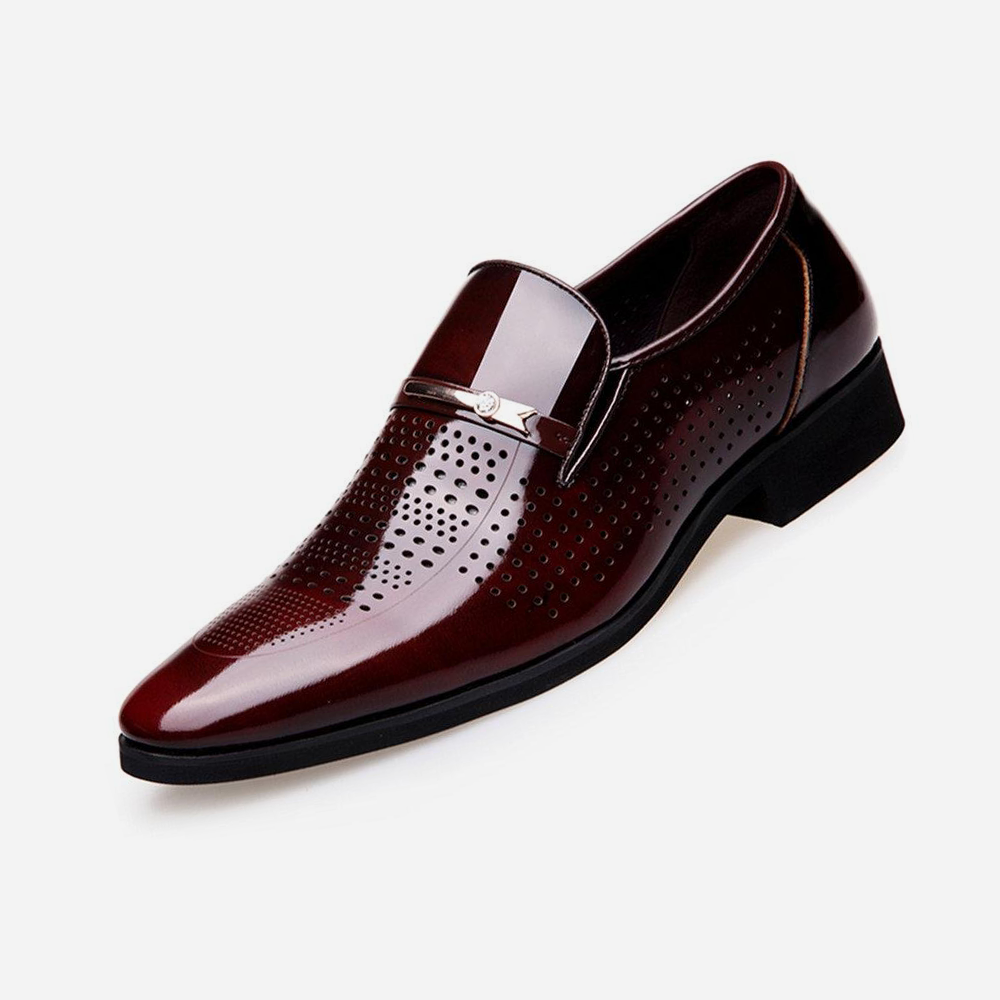 Herren Mikrofaser Leder Loch Atmungsaktive Freizeitschuhe für formelle Anlässe