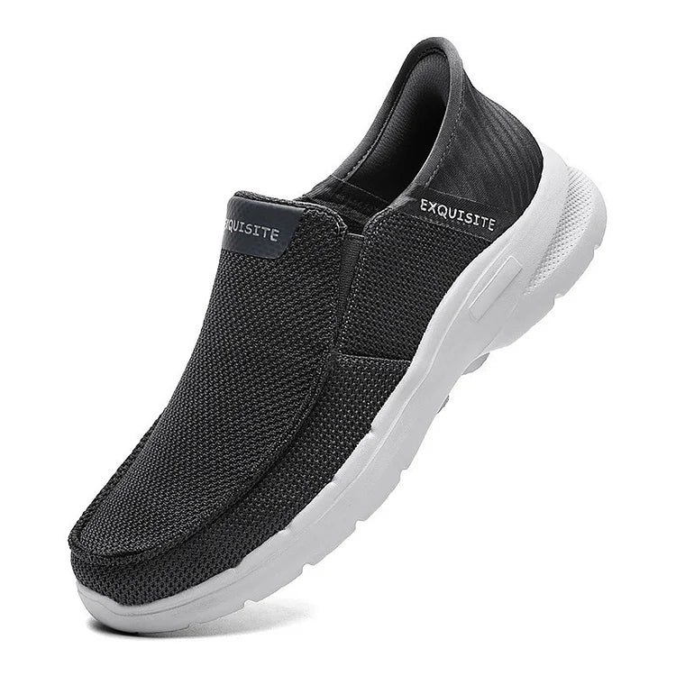 Step Ease Slip-On Wanderschuhe Canvas-Loafer