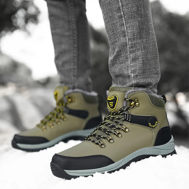 Orthopädische Herren Winter Outdoor Sports Schnürstiefel Wanderschneestiefel