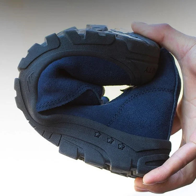 Anti-Smashing Herren Arbeitsstiefeletten Wildleder Stahlkappe Orthopädische Schuhe