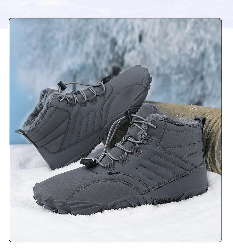 Winter Plüsch Warm Wasserdicht Anti-Rutsch Barfuß Schuhe Outdoor Wandern Sneakers