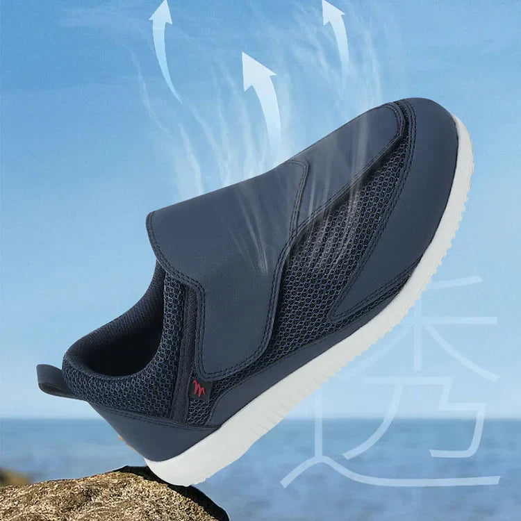 Diabetikerschuhe mit breiter Breite zur Schmerzlinderung verstellbarer Verschluss freihändig