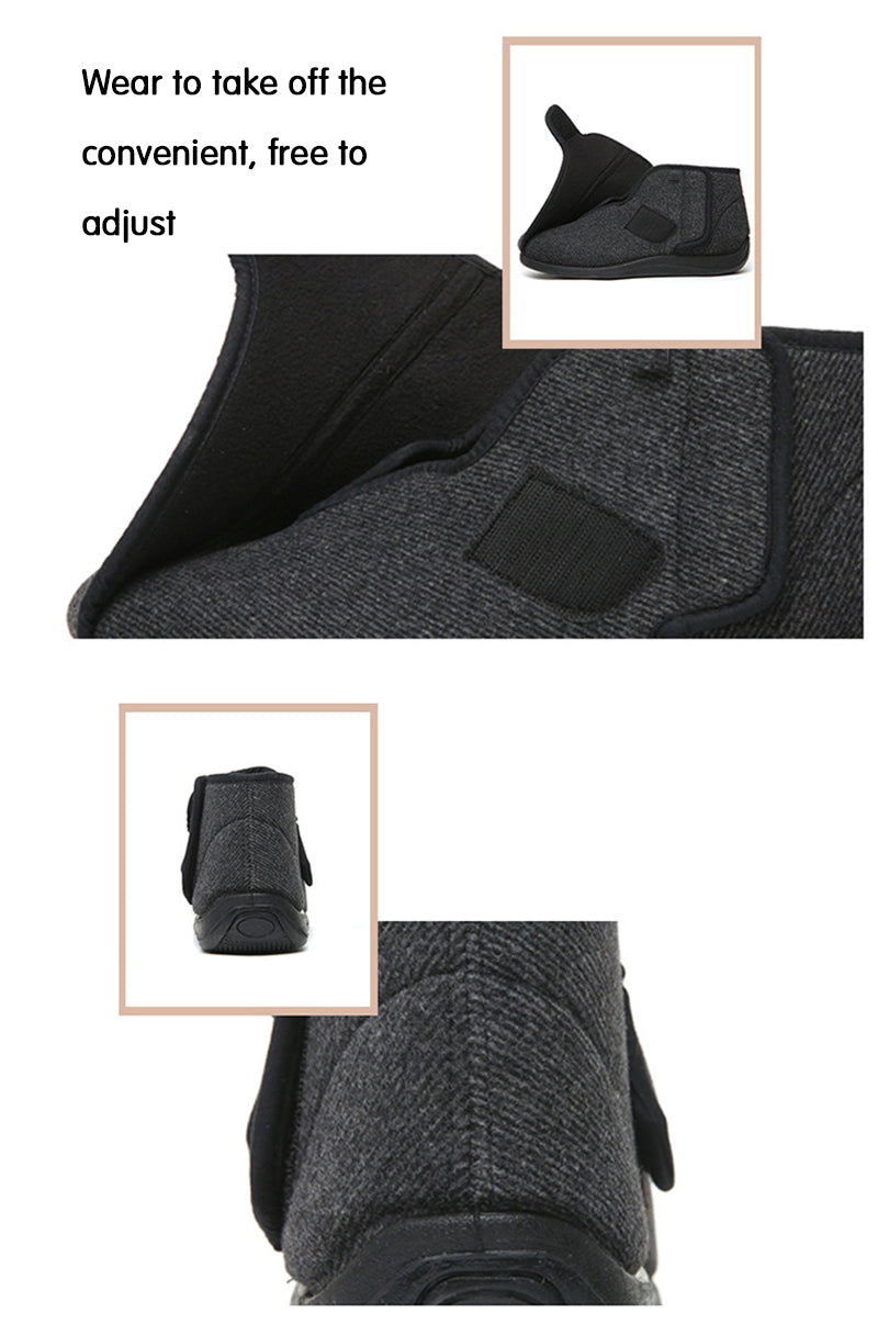 M-ICE GUARD Leicht an- und auszuziehende verstellbare extra breite Stiefel ohne Schnürung