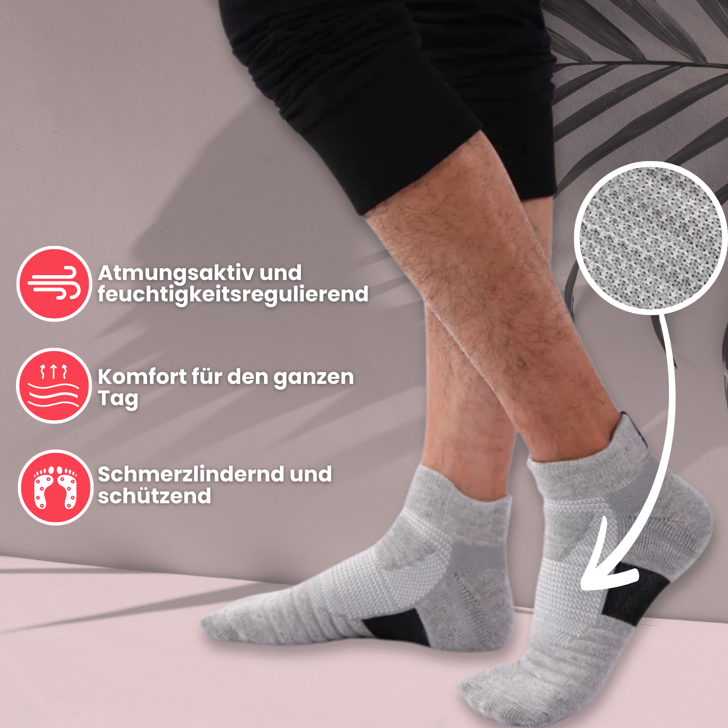 OrthoDay Socken – Atmungsaktive Socken - Sport und Alltag