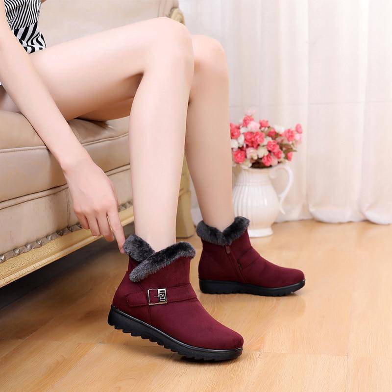 Warme Pelz Damen Stiefeletten Weiblich