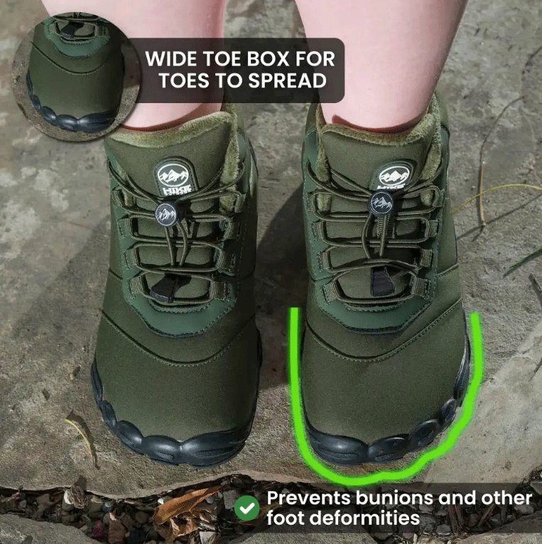 Rutschfeste und wasserdichte Barfuß-Wanderschuhe - Grün