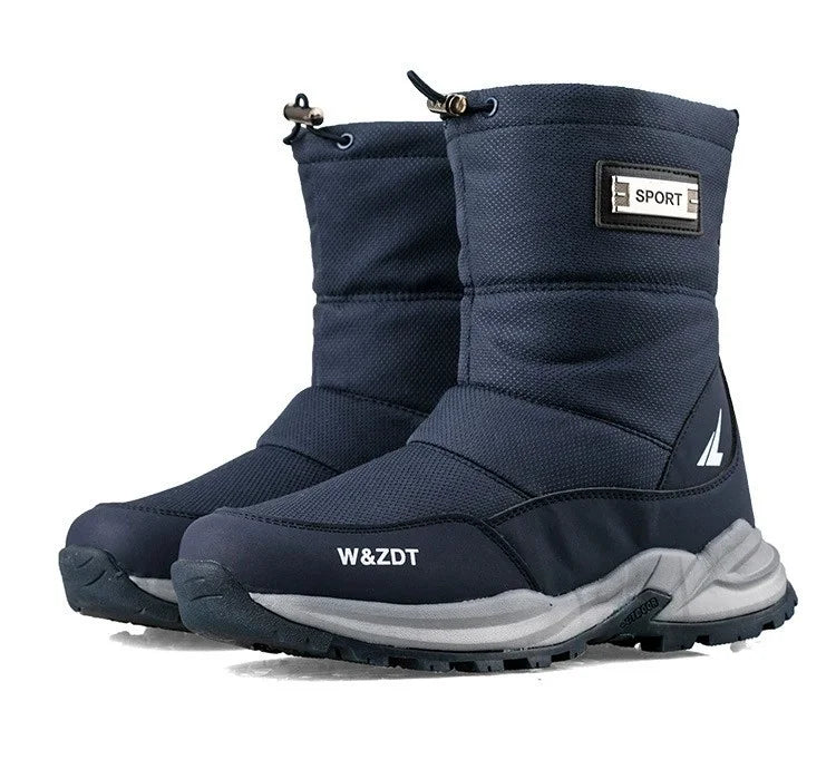 Verdickte warme wasserdichte rutschfeste High-Top-Schneestiefel für Herren im Winter